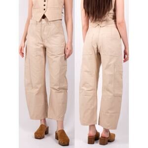 Citizens Of Humanity Beige Straight Leg Cargo Jeans